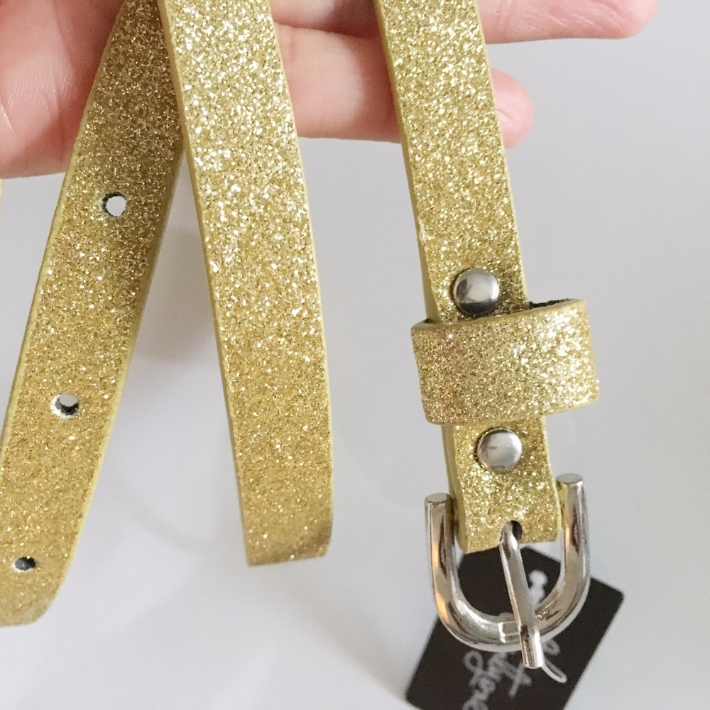 9/29 FOREVER21 BELT GOLD GLITTER